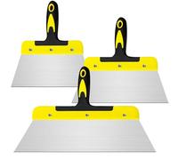 3 pezzi Coltello da stucco largo 20 cm 25 cm 40 cm coltello professionale in acciaio inox per stucco da parete per finitura cartongesso spatola appiattimento coltello per stucco per intonacare