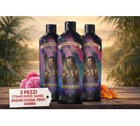 3 Pezzi Compagnia Delle Indie Sandokan Bagno Schiuma Peonia Ambra 500 ml