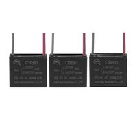 3 Pezzi Condensatore for Ventilatore da Soffitto CBB61, Condensatore a Film in Polipropilene Metallizzato Ottimo for Ventole Pompe Motori in Funzione Circuiti di controllo