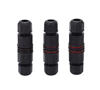 3 pezzi Connettore per cavi impermeabile IP68, connettore impermeabile a 3 pin passante per luci LED da esterno, fontane, giardini, strade, tunnel e illuminazione subacquea