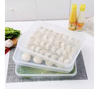 3 pezzi Contenitori rettangolari per ravioli in materiale plastico PP, contenitori di stoccaggio sigillati, adatti per la conservazione degli alimenti, uso in cucina e sala da pranzo, congelatore, con