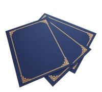 3 Pezzi Copertina per Certificati D'onore in Carta, Blu Navy | Protezione per Documenti Formato Standard, Angoli Arrotondati, Adatta a Certificati di Cittadinanza, Coordinatori Eventi