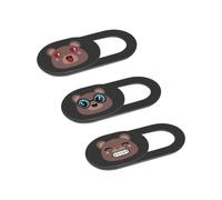 3 Pezzi Copertura per Fotocamera Motivo Cartoon in ABS per Tablet e | Profilo Sottile, Adesione Stabile, Decorazione Simpatica, per Videochiamate e Lezioni Online, Tutela Discreta