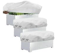 3 Pezzi Coperture Protettive per Piante per Fioriere - 100x45x40 Cm Copertura Rettangolare per Fioriere, Coperture Antigelo per Fioriere Invernali Borse Avvolgimenti Coperta per