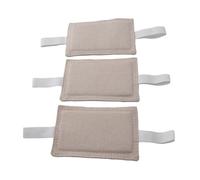 3 pezzi Copri chiusura porta in cotone e canapa, copertura silenziatrice per porte che riduce il rumore con cinghie elastiche, cuscinetto per serratura a portata di mano senza fori