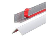 3 Pezzi Copriangoli in Lega di Alluminio Autoadesivo, Paraspigoli Muro Angolare Rigido, Profilo a L per Protezione dei Bordi, 90cm 100cm Listello Angolare(Matte Grey,15mm x 1m)