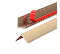 3 Pezzi Copriangoli in Lega di Alluminio Autoadesivo, Paraspigoli Muro Angolare Rigido, Profilo a L per Protezione dei Bordi, 90cm 100cm Listello Angolare(Frosted Titanium Gold,25mm x 0.9m)