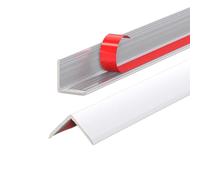 3 Pezzi Copriangoli in Lega di Alluminio Autoadesivo, Paraspigoli Muro Angolare Rigido, Profilo a L per Protezione dei Bordi, 90cm 100cm Listello Angolare(Matte White,15mm x 1m)