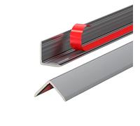 3 Pezzi Copriangoli in Lega di Alluminio Autoadesivo, Paraspigoli Muro Angolare Rigido, Profilo a L per Protezione dei Bordi, 90cm 100cm Listello Angolare(Gunmetal Grey,15mm x 1m)