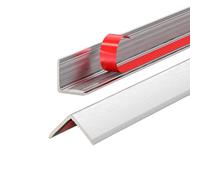3 Pezzi Copriangoli in Lega di Alluminio Autoadesivo, Paraspigoli Muro Angolare Rigido, Profilo a L per Protezione dei Bordi, 90cm 100cm Listello Angolare(Brushed Silver,30mm x 1m)
