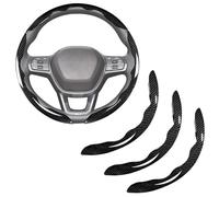 3 Pezzi Coprivolante Auto, per MG EHS 2018-2023 2024 2025 Copri Volante per Auto Fibra Carbonio Copri Sterzo Segmentata Accessori Auto