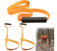 3 pezzi Corda da Trascinamento per Cervo, Riflettente Deer Drage con Tracolla Regolabile, Accessori da Caccia per Cacciatori di Cervi, Pacchetto, Bagagli, Facile da Trascinare e Tirare (Arancione)