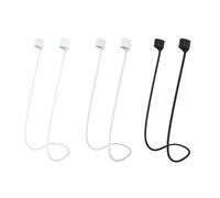 3 Pezzi Cordino Anti-Smarrimento per AirPods, Laccetti per Airpods Pro 2, Laccio in Silicone 70cm per AirPods e Altri Auricolari Bluetooth Wireless (Nero, Trasparente, Bianco)