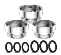 3 Pezzi Corredo Dell'Adattatore Del Rubinetto, CNYMANY Maschio M22mm a Femmina M25mm Filo grosso Kit adattatore per aeratore da cucina adattatore per rubinetto del lavandino Tubo per filtro dell'acqua
