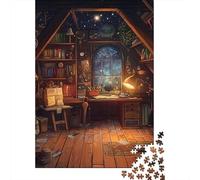 3 Pezzi Cozy Attic Study Set Di Biancheria Da Letto Con Stampa 3D in Microfibra Con Chiusura A Strappo Vintage Fantasy Decor Decorazione Per La Camera Da Letto Per Bambini,Ragazzi E Ragaz 52x38cm/1000