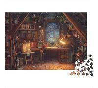 3 Pezzi Cozy Attic Study Set Di Biancheria Da Letto Con Stampa 3D in Microfibra Con Chiusura A Strappo Vintage Fantasy Decor Per Tutte Le Stagioni Per Ragazzi E Ragazze 38x26cm/1000pcs