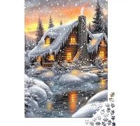 3 Pezzi Cozy Cabin Winter Set Di Biancheria Da Letto Stampa 3d in Microfibra Con Chiusura A Strappo Snowy Mountain Scene Per Tutte Le Stagioni Per Ragazzi E Ragazze 52x38cm/1000pcs