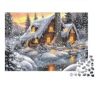 3 Pezzi Cozy Cabin Winter Set Di Biancheria Da Letto Stampa 3d in Microfibra Copripiumino Con Cerniera Snowy Mountain Scene Per Tutte Le Stagioni Per Bambini,Ragazzi E Ragaz 38x26cm/1000pcs