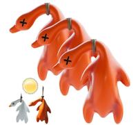 3 pezzi Creative Car Duck Pendant, UV Color-Changing Cute Roast Duck Car Rearview Mirror Pendant, Cars Swing Duck Decoration, Small Roast Duck Pendant, Roasted Ducks Cars Interior Decoration