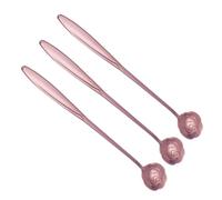 3 Pezzi Cucchiaino Petalo lungo Acciaio Inossidabile Oro Moderno | Ristorante e Bar, Forma Creativa, Comodo, Pratico, Resistente alla Corrosione, Resistente al Calore