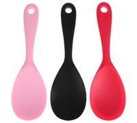 3 Pezzi Cucchiaio per Riso Spatola in Silicone, Antiaderente | Cuociriso e Uso Domestico, Superficie Non Aderente, Sicuro per Servire e Raschiare il Fondo delle Pentole