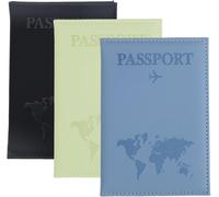 3 Pezzi Custodia Passaporto, Portapassassaporto, PU Pelle Cover Passaporto, Acc