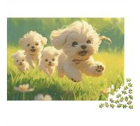 3 Pezzi Cute Puppies Running Set Di Biancheria Da Letto Stampa 3d Morbida Microfibra Con Chiusura A Strappo Cartoon Style Playful Scene Per Tutte Le Stagioni Per Ragazzi E Ragazze 70x50cm/1000pcs
