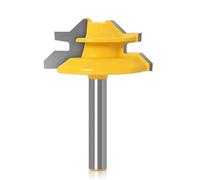 3 pezzi da 6 mm e 1/4" con gambo a 45° for fresa a mortasa e tenone | Frese for pannelli e angoli retti for legno(3pcs 1/4")