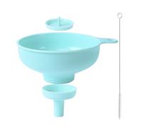 3 pezzi da cucina con 1 spazzola, imbuto in plastica, imbuto multifunzione con 2 misure di ugello, per bottiglie con apertura larga o stretta