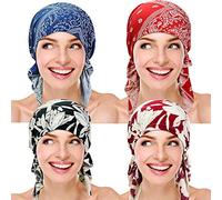 3 pezzi da donna chemio cappello turbante beanie, pre-legato copricapo bandana per la perdita dei capelli, Risveglio 1, Taglia unica