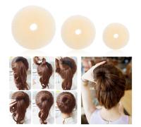 3 pezzi da donna in nylon bobina strumento ciambella dispositivo fascia per la testa facile da creare acconciatura materiale flessibile senza tirare multi-formato per diversi volumi uso quotidiano