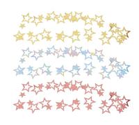 3 Pezzi Decorazione Bandierine Stella a Cinque Punte Traforata | Carta Festiva, Stile Creativo e Decorativo, per Soggiorno e Celebrazioni, Pendenti a Tema Rosso