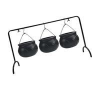 3 pezzi decorazioni di Halloween streghe calderone caramelle ciotole da portata su rack forniture per feste per festival calderoni ciotola decorazioni calderone ciotole con rack di ferro