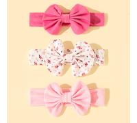 3 pezzi di accessori per capelli con fiocco per bambini, adatti per uso quotidiano Tagli UnicaFloreale,Piante,stampa dappertuttoTessuto