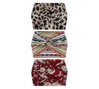 3 Pezzi Di Bande Di Capelli Larghi Retrò, Copricapo Bohemien, Fasce Per Capelli Incrociate Ispessite, Accessori Per Capelli Alla Moda E Versatili, Adatti Per Lo Yoga E Lo Sport.