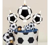 3 pezzi di candele decorative per torta, a tema calcio in bianco e nero, adatte per celebrazioni, anniversari e feste di compleanno Tagli UnicaCera