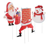 3 pezzi di cantiere natalizio segnali per la scena del giardino segni natalizi