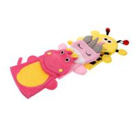 3 pezzi di cartone animato a forma di animale da bagno baby scrubber spazzole