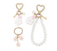 3 Pezzi Di Catene Chiave Di Fiore Di Ciliegio, Ciondolo Dolce E Dolce, Catena Chiave Femminile, Trailer Di Decorazione Multiuso, Accessori Per Zaino.