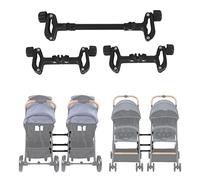 3 pezzi di collegamento per passeggino, connettore universale Twin Stroller per bambini, connettori regolabili per gemelli, passeggino singolo in un passeggino doppio