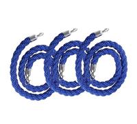 3 pezzi di corda intrecciata portatile for il controllo della folla - Barriera for code intrecciata blu resistente for eventi(100cm)