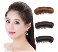 3 pezzi di cuscinetti invisibili per capelli soffici, 3 colori in su, base volume dei capelli, cuscinetti morbidi per donne e ragazze, nero naturale, marrone scuro, marrone chiaro, accessori per