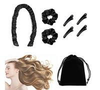 3 pezzi di fascia per arricciare il nessun riscaldamento, arriccia capelli per dormire, strumenti per lo styling fai-da-te, 4 pezzi di clip a becco d'anatra, 1 sacchetto di immagazzinaggio