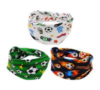 3 Pezzi Di Fascia Sportiva Per Bambini, Fascia Che Assorbono Il Sudore, Fascia A Tema A Tema Da Calcio, Fascia Elastica, Fascia Morbida E Traspirante.