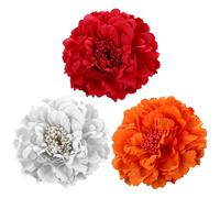 3 Pezzi Di Fermagli Per Capelli, Fermagli Per Capelli Con Fiori Di Peonia, Fermagli Per Coccodrilli Floreali, Accessori Per Capelli Con Fiori, Accessori Per Cappelli Di Paglia