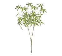3 Pezzi di Foglie Artificiali con Steli, Rami di Albero dei Soldi Intrecciati, Plettri di Pachira Aquatica, Rami di Foglie Verdi Finte, Piante Spray con Ramoscelli Finti per Casa, Ufficio, Matrimonio,