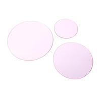 3 pezzi di fondale fotografico rotondo in acrilico trasparente for gioielli, cosmetici, trucco, servizi fotografici, espositore for prodotti, spesso 3 mm(Blue)