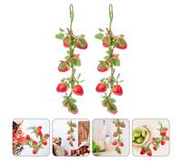 3 pezzi di frutta artificiale, simulazione di vite di fragole, ghirlanda di