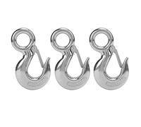 3 pezzi di gancio a occhio con chiavetta di sicurezza, gancio a occhio in acciaio inox per sollevamento e imbracatura, finitura a specchio di grado marino - gancio di sollevamento (1T)