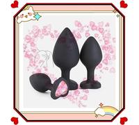 α ρ 3 Pezzi Di Giocattoli In Silicone A Forma Di Cuore, Pietre Preziose Rosa, Attrezzatura Da Palestra Per Uomini E Donne ̤ Regalo Per Uomini E Donne